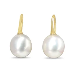 9ct Yellow Gold 11mm South Sea Pearl Earrings