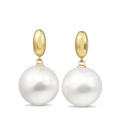 9ct Yellow Gold 12mm South Sea Pearl Earrings