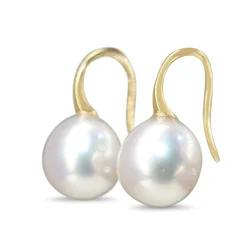 9ct Yellow Gold 11mm South Sea Pearl Earrings