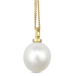 18ct Yellow Gold 15mm South Sea Pearl and Diamond Pendant