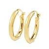 9ct Yellow Gold 21mm Thick Hoop Earrings