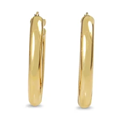 9ct Yellow Gold 21mm Thick Hoop Earrings