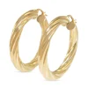 9ct Yellow Gold 35mm Twist Hoop Earrings
