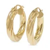 9ct Yellow Gold 25mm Twist Hoop Earrings