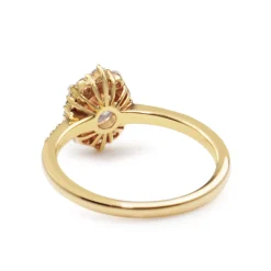18ct Yellow Gold Morganite and Diamond Ring