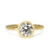 18ct Yellow Gold Old Cut Bezel Diamond Solitaire Ring
