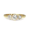 18ct Yellow Gold Old Cut Diamond 3 Stone Ring