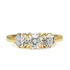 18ct Yellow Gold Old Cut Diamond 3 Stone Diamond Ring