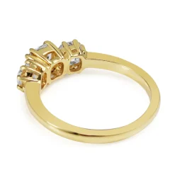 18ct Yellow Gold Old Cut Diamond 3 Stone Diamond Ring