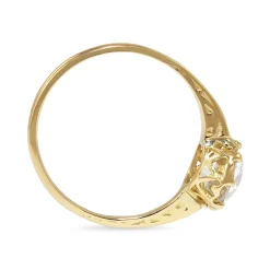 18ct Yellow Gold Old Cut Diamond Solitaire Ring
