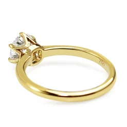 18ct Yellow Gold Old Mine Cut Diamond Solitaire Ring