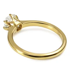 18ct Yellow Gold Old Mine Cut Diamond Solitaire Ring