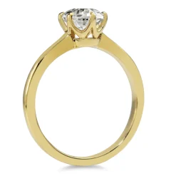 18ct Yellow Gold Old Mine Cut Diamond Solitaire Ring