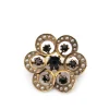 14ct Yellow Gold Onyx and Pearl Brooch