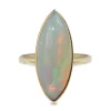 14ct Yellow Gold Opal Marquise Ring