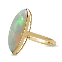 14ct Yellow Gold Opal Marquise Ring