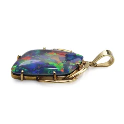 9ct Yellow Gold Opal Triplet Pendant