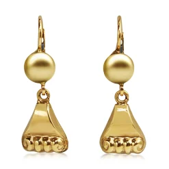 9ct Yellow Gold Ornate Drop Earrings