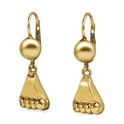 9ct Yellow Gold Ornate Drop Earrings