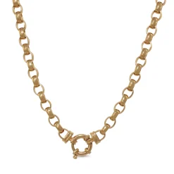 9ct Yellow Gold Oval Belcher Link Chain Necklace