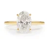 18ct Yellow Gold Oval Diamond Solitaire