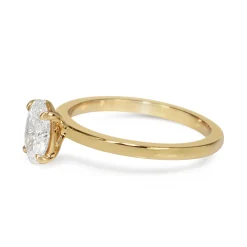 18ct Yellow Gold Oval Diamond Solitaire