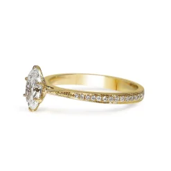 18ct Yellow Gold Oval Diamond Solitaire Ring