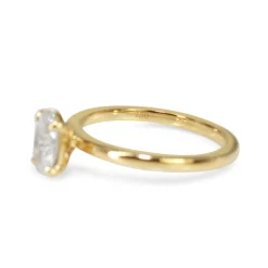 18ct Yellow Gold Oval Diamond Solitaire