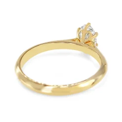 18ct Yellow Gold Oval Diamond Solitaire Ring