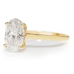18ct Yellow Gold Oval Diamond Solitaire