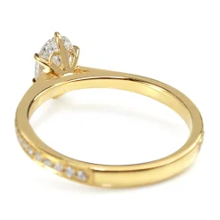18ct Yellow Gold Oval Diamond Solitaire Ring