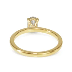 18ct Yellow Gold Oval Diamond Solitaire