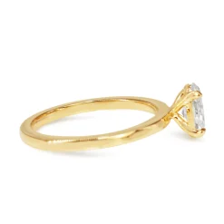 18ct Yellow Gold Oval Diamond Solitaire