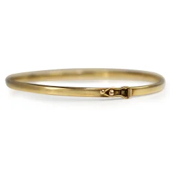 9ct Yellow Gold Oval Hollow Bangle