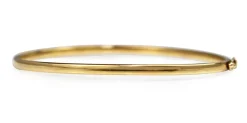 9ct Yellow Gold Oval Hollow Bangle