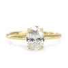 18ct Yellow Gold Oval Solitaire Diamond Ring