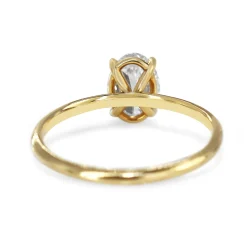 18ct Yellow Gold Oval Solitaire Diamond Ring
