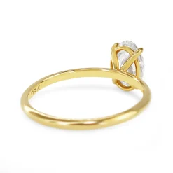 18ct Yellow Gold Oval Solitaire Diamond Ring