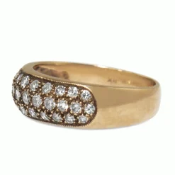 9ct Yellow Gold Pavé Diamond Band Ring