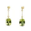 18ct Yellow Gold Peridot Drop Earrings