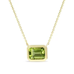 14ct Yellow Gold Peridot Necklace