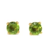 9ct Yellow Gold Peridot Stud Earrings