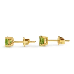 9ct Yellow Gold Peridot Stud Earrings