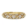 10ct Yellow Gold Pierced Out Diamond Band Ring