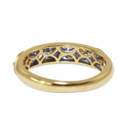 10ct Yellow Gold Pierced Out Diamond Band Ring