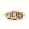 9ct Yellow Gold Pink and White Diamond Ring