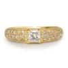 18ct Yellow Gold Princess Cut Diamond Band Ring