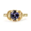 18ct Yellow Gold Purple Sapphire Vintage Ring