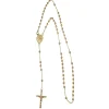 9ct Yellow Gold Rosary Bead Necklace with Crucifix