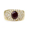 18ct Yellow Gold Ruby and Diamond Ring